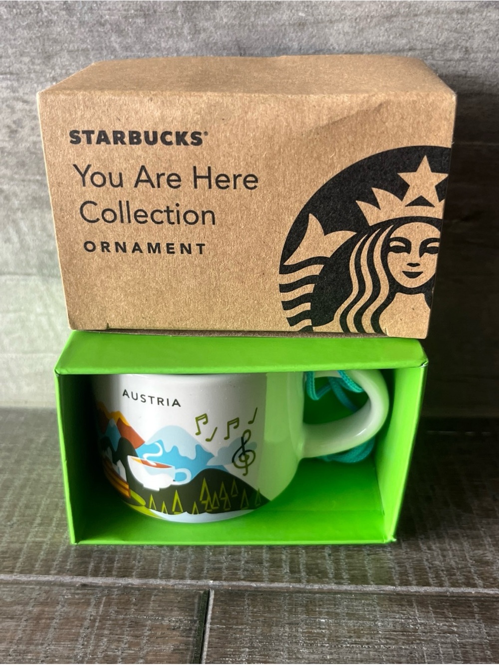 New In Box Starbucks Austria You Are Here Collection Mini Espresso/ornament 2 oz
